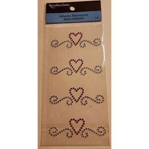 RECOLLECTIONS Adhesive Rhinestones - HEART FLOURISHES - 4 pcs‎